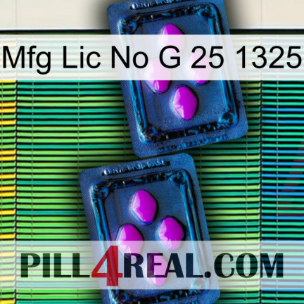 Mfg Lic No G 25 1325 03